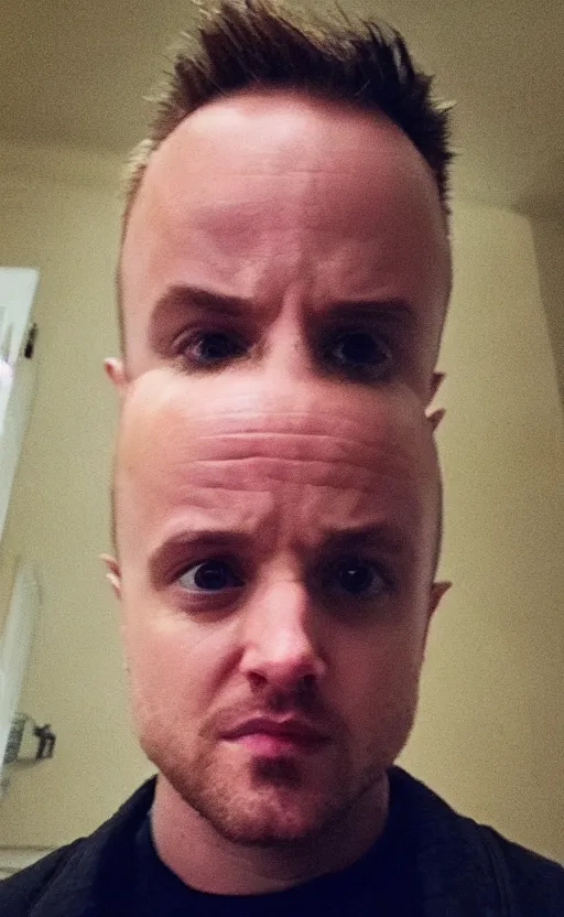 Image similar to img _ 2 4 2 4. jpg. jesse pinkman selfie. candid, snapchat, instagram, hashtags, accidental selfie, front camera, tiktok, popular, realistic, real life