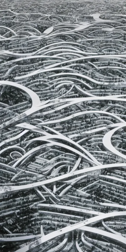 Image similar to a utopian city full of trees, minimal and clean, ando tadao, zaha hadid,