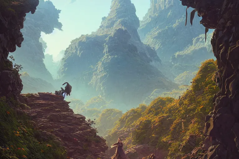 Image similar to highly detailed rock crumbles, stephen bliss, unreal engine, greg rutkowski, loish, rhads, beeple, makoto shinkai and lois van baarle, ilya kuvshinov, rossdraws, tom bagshaw, alphonse mucha, global illumination, god rays, detailed and intricate environment