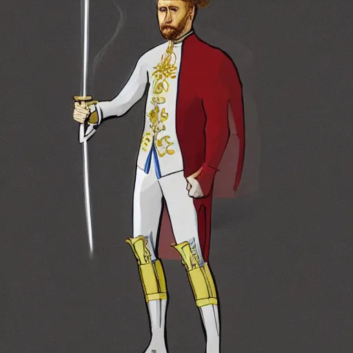 Image similar to british lord wearing expensive israeli suit designed by michaelo angelo, new ruler concept art