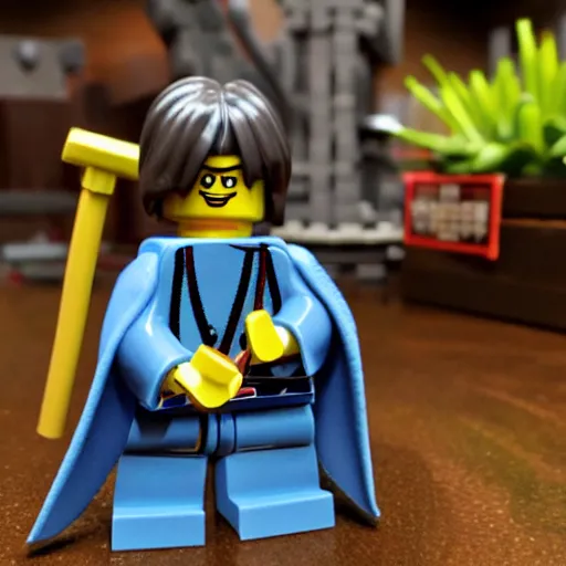 Prompt: a lego of samurai kenshin jimura