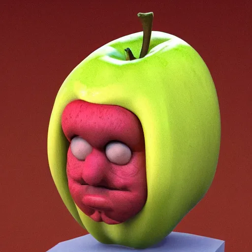 Prompt: boris johnson as a apple, ultra realistic details, humor, 8 k