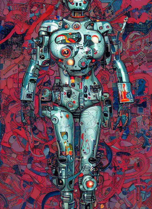 Prompt: cyborg by James Jean