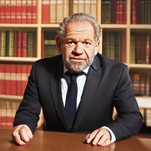 Prompt: Alan Sugar on the Apprentice in the style of byzantine art