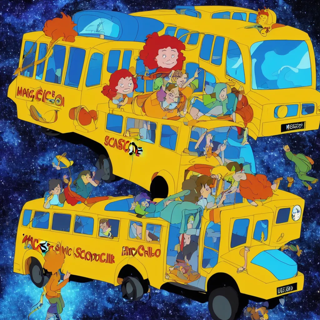 Image similar to magic school bus gone wrong, photo, 4 k