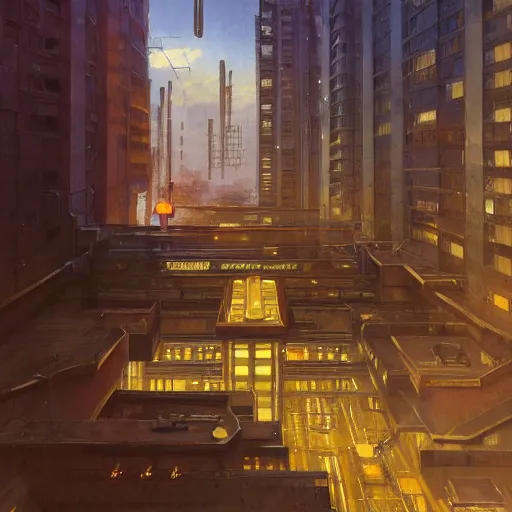 Prompt: sargent and leyendecker and greg hildebrandt, highly detailed brutalist architecture city, with neon lights, while it's raining, stephen bliss, unreal engine, fantasy art by greg rutkowski, loish, rhads, ferdinand knab, makoto shinkai, ilya kuvshinov, rossdraws, global illumination, radiant light, detailed and intricate environment