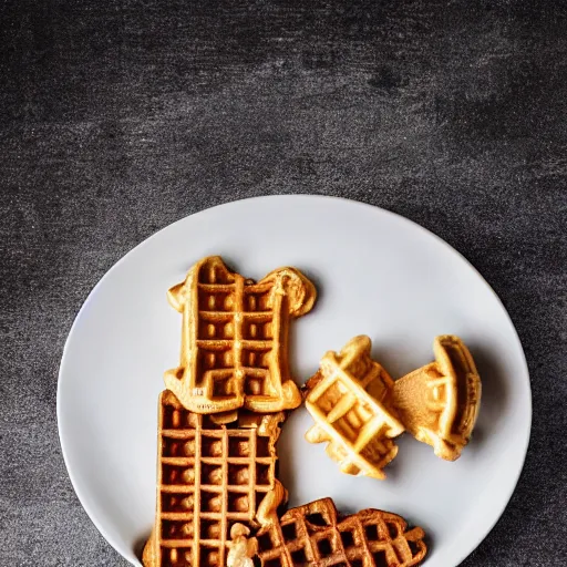 Image similar to deconstructed waffle,