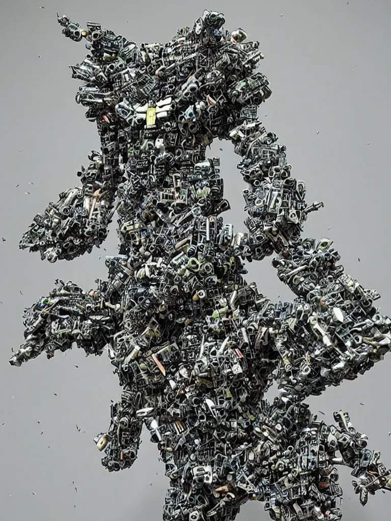 Prompt: a decepticon made of insects, photorealistic