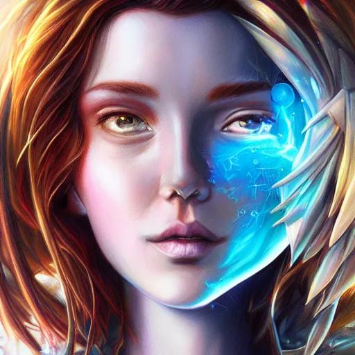 Image similar to beautiful realistic portrait of astral portal by artgerm