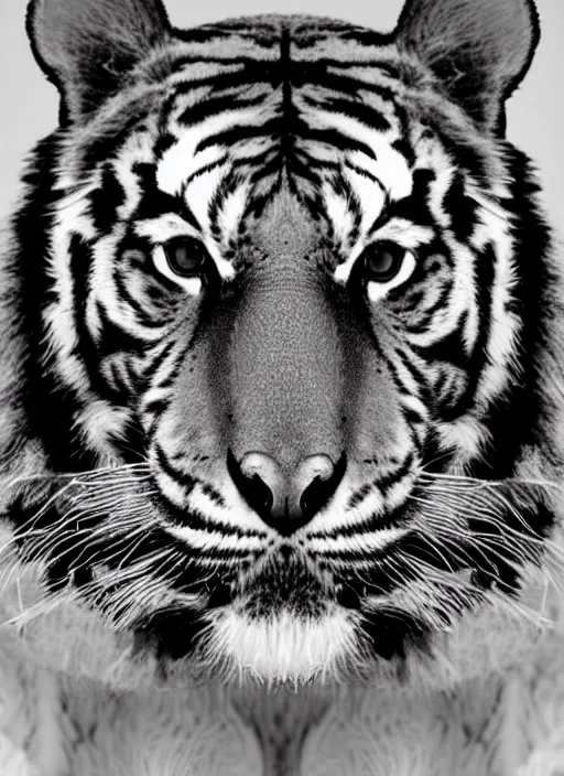 Image similar to tiger in shape of fractal