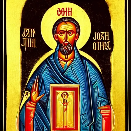 Image similar to an orthodox icon of john mcafee