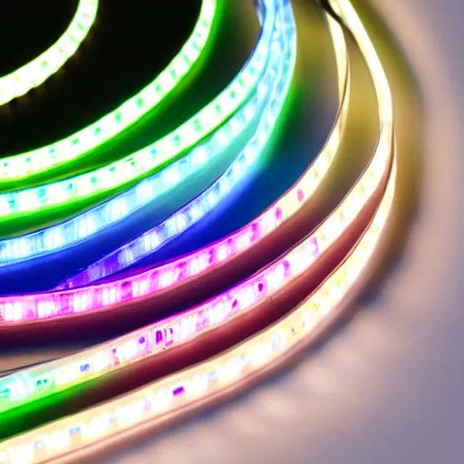 Image similar to cob led strip lights, colorful, product render, 8 k, ledspace, ultraleds,