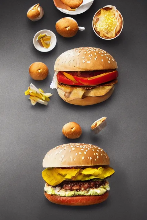 Image similar to !!! salty hamburger, commercial photography