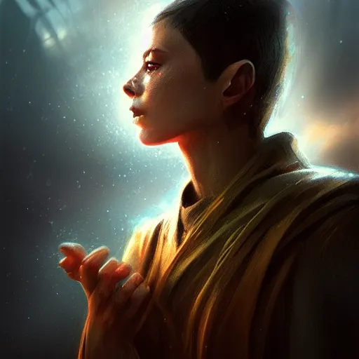 Prompt: portrait of a Jedi inspired by Emmanuel Shiu