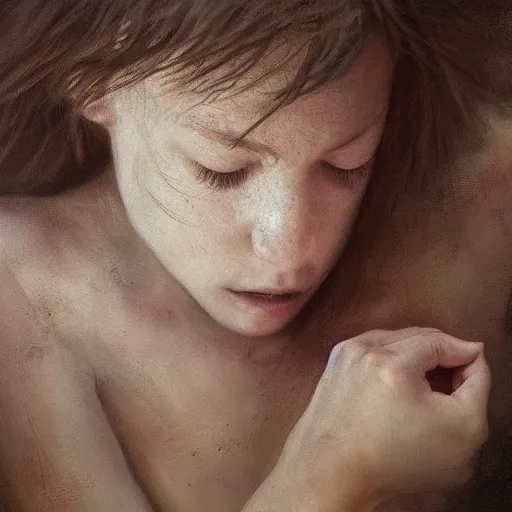 Prompt: the loss of a loved one, artstation hall of fame gallery, editors choice, #1 digital painting of all time, most beautiful image ever created, emotionally evocative, greatest art ever made, lifetime achievement magnum opus masterpiece, the most amazing breathtaking image with the deepest message ever painted, a thing of beauty beyond imagination or words