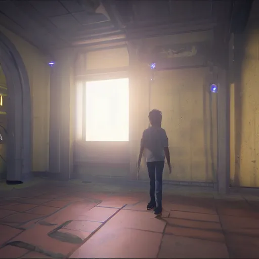 Image similar to personification autistic feel in the world unreal engine 5