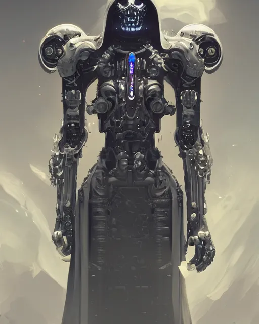 Image similar to benevolent android necromancer, artificial intelligence, scifi, futuristic, highly detailed, trending on artstation, advanced technology, art by vitaly bulgarov and nivanh chanthara and lance wilkinson