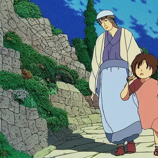 Prompt: parable of the prodigal son, studio ghibli