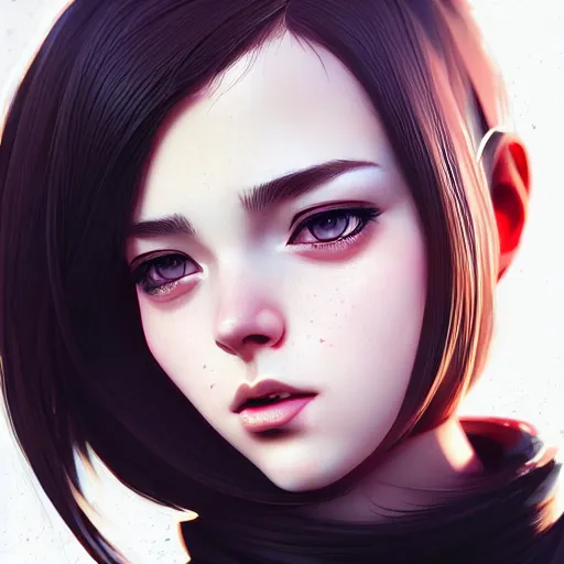 Image similar to a portrait of a beautiful model, art by ilya kuvshinov and wlop and artgerm and josan gonzalez, digital art, highly detailed, intricate, sharp focus, trending on artstation hq, deviantart, pinterest, unreal engine 5, 4 k uhd image