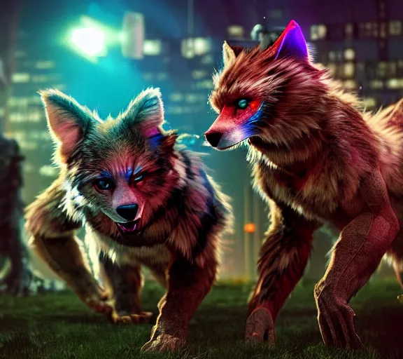 Prompt: high - resolution photograph from a biopunk era furry fandom convention ( midwest furfest 2 0 4 7 ), taking place after the genetic revolution and quantum singularity. photorealistic.