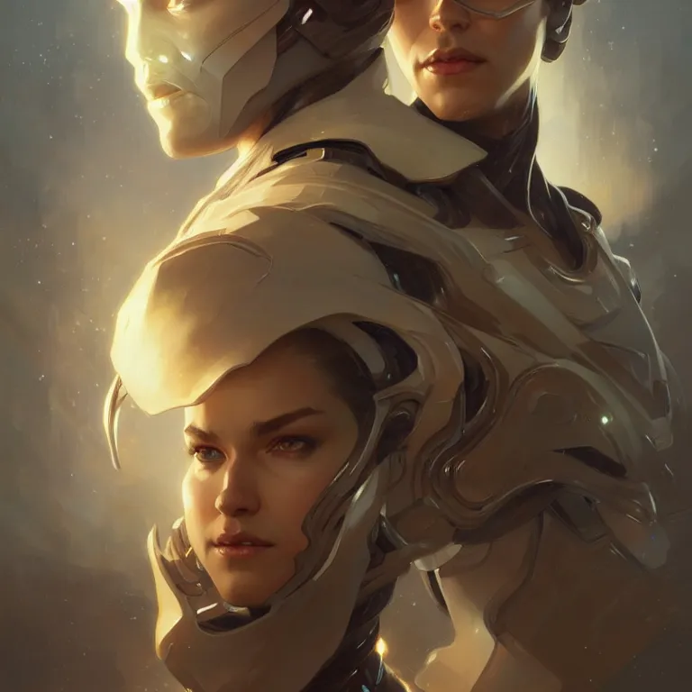 Image similar to gallent man portrait, sci-fi face, elegant, highly detailed, digital painting, artstation, concept art, smooth, sharp focus, illustration, art by artgerm and greg rutkowski and alphonse mucha