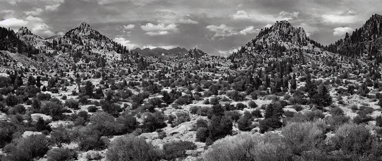 Image similar to A colorful landscape photo by Ansel Adams