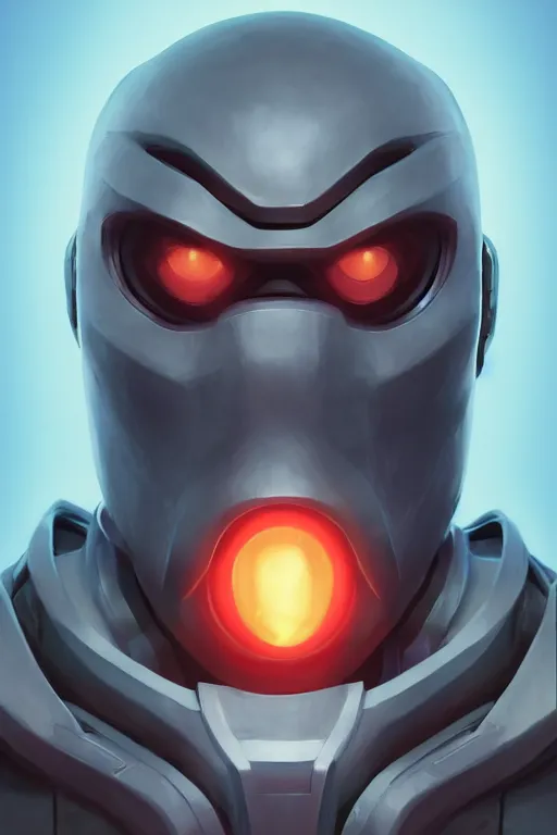 Image similar to epic mask helmet robot ninja portrait stylized as fornite style game design fanart by concept artist gervasio canda, behance hd by jesper ejsing, by rhads, makoto shinkai and lois van baarle, ilya kuvshinov, rossdraws global illumination radiating a glowing aura global illumination ray tracing hdr render in unreal engine 5