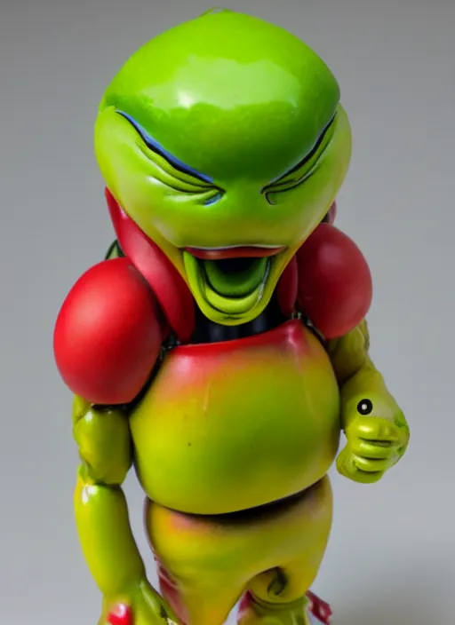 Prompt: fat alien sofubi, product photography