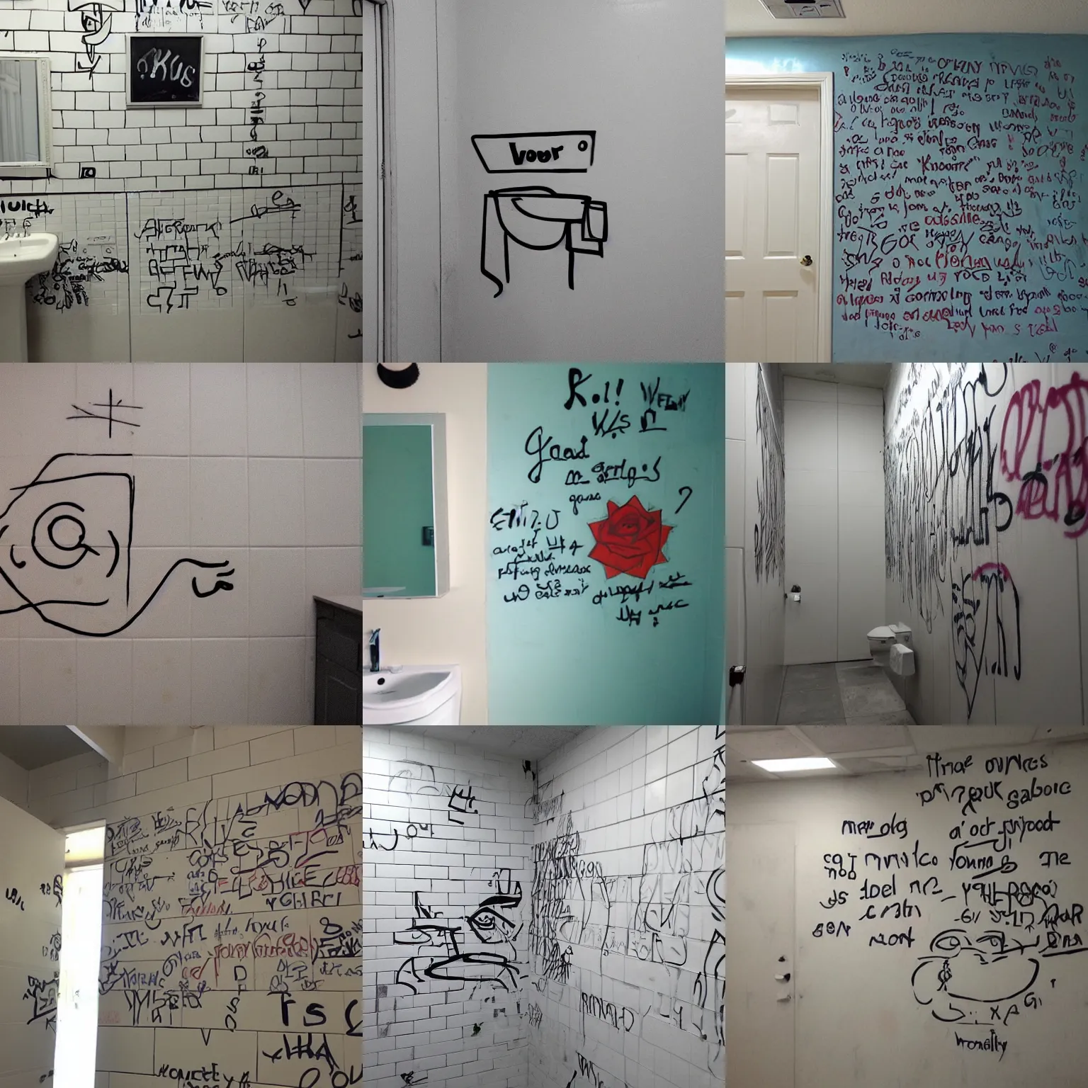 bathroom wall graffiti | Stable Diffusion | OpenArt