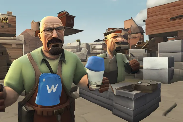 Image similar to Walter White is Heavy from Team Fortress 2