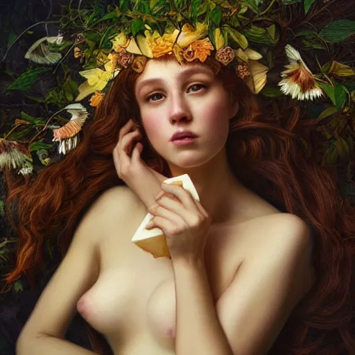Prompt: amazing artgerm portrait of string - cheese - incident as a preraphaelite painting, collaboration with j. scott campbell and artgerm with edward burn jones