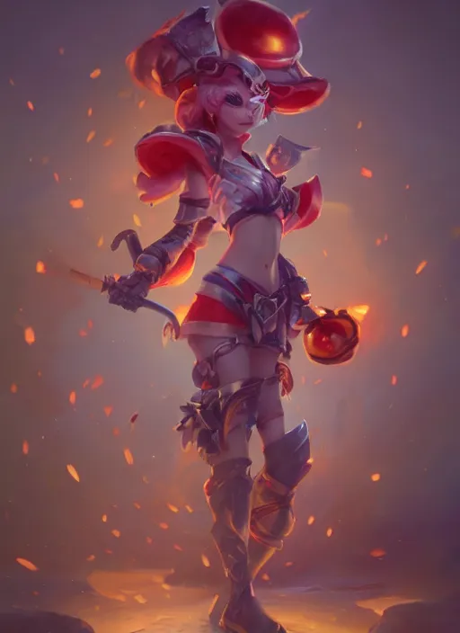 Image similar to poppy, from league of legends, au naturel, hyper detailed, digital art, trending in artstation, cinematic lighting, studio quality, smooth render, unreal engine 5 rendered, octane rendered, art style by klimt and nixeu and ian sprigger and wlop and krenz cushart