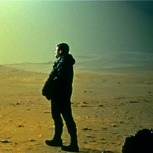 Image similar to film still blade runner set on Mars