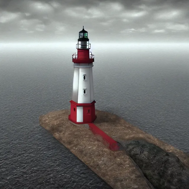 Prompt: a beautiful view of silent hill lighthouse, ultra detailed