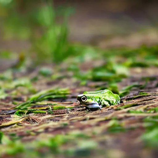 Prompt: Woman Frog sharp focus colorful realistic photograph