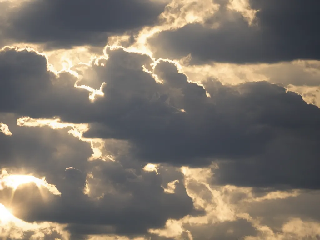 Prompt: a cloud swalling the sun in the afternoon, global light, photorealistic, photo taken from dslr camera