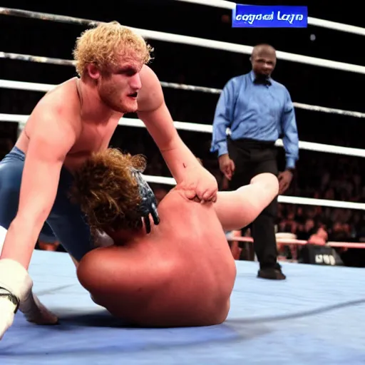 Prompt: logan paul vs ksi, wrestling