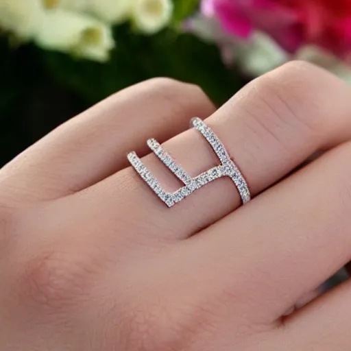 Prompt: thin wedding ring for women with 3 small diamonds