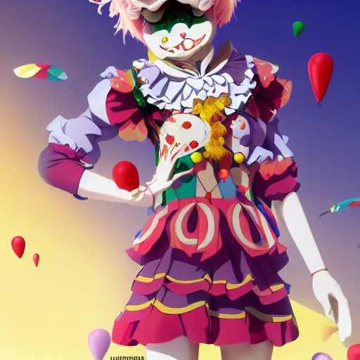 Funny Clussy Clown Girl Peach Anime