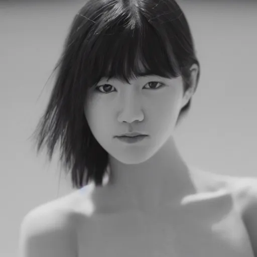 Image similar to a portrait photo of a beautiful young woman who looks like a korean mary elizabeth winstead