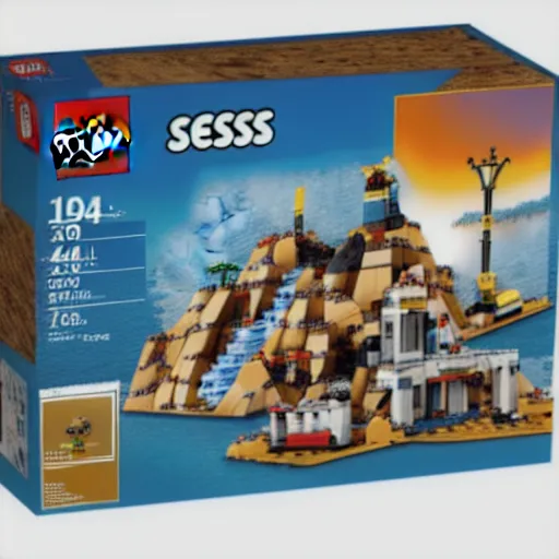 Prompt: lego set for moses on mt sinai