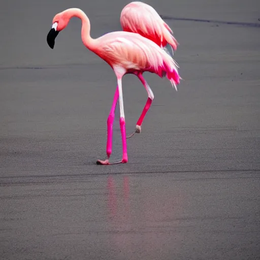 Image similar to Man riding flamingo, photo