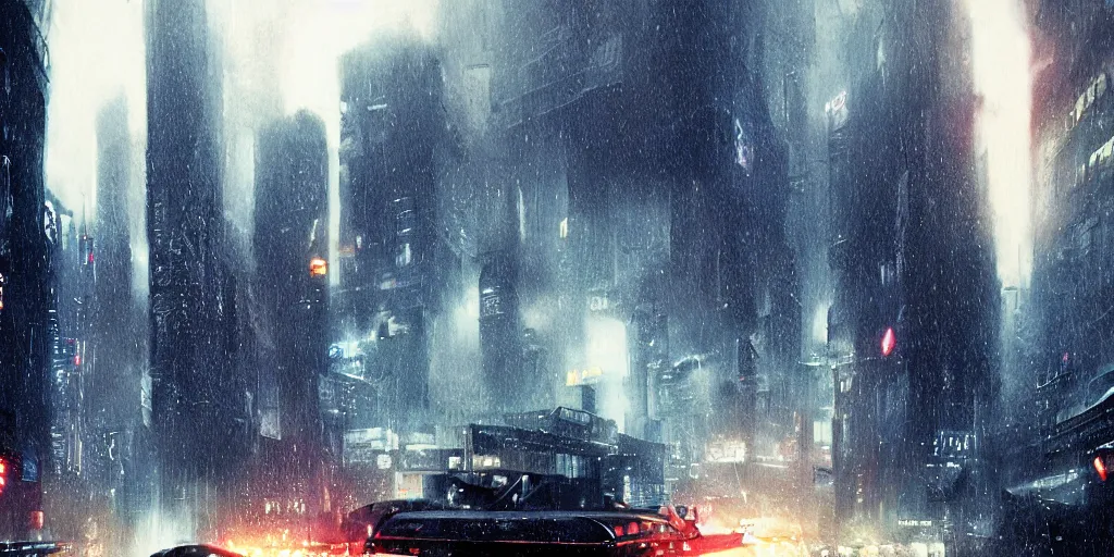 Image similar to blade runner city, by mobius,filmed,flying cars,raining at night,trending on ArtStation ,digital art, sharp focus,high quality