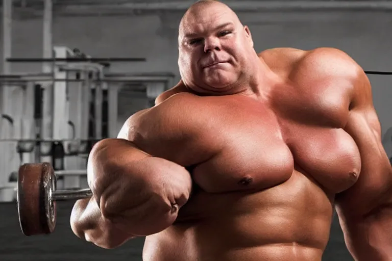 Image similar to a very large bodybuilding bulldog with very strong muscles