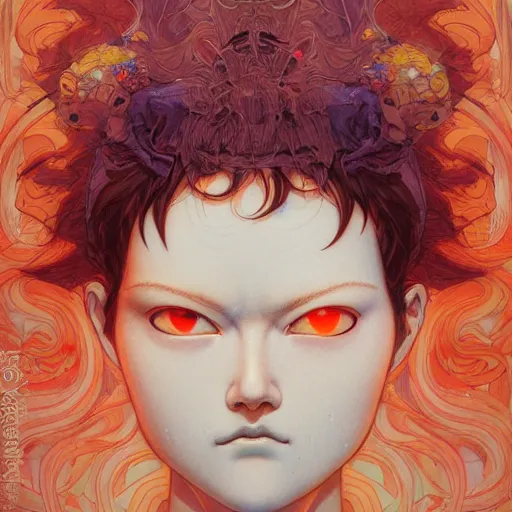 Prompt: prompt : figurative unique portrait soft light painted by james jean and katsuhiro otomo and erik jones, inspired by akira anime, smooth face feature, intricate oil painting, high detail illustration, sharp high detail, manga and anime 1 9 9 9