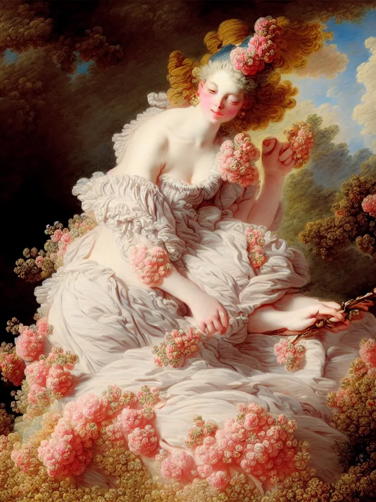 Image similar to fragrance advertising campaign by jean honore fragonard, highly detailed, intricate