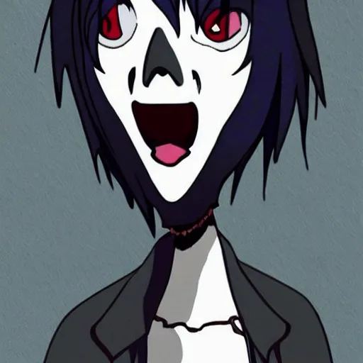 Prompt: scream from the movie scream as anime character, anime art