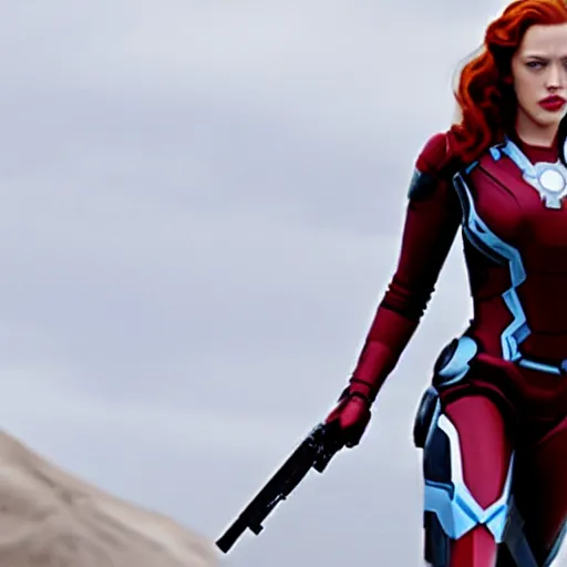 Image similar to a still of kat dennings as black widow in iron man 2 ( 2 0 1 0 )