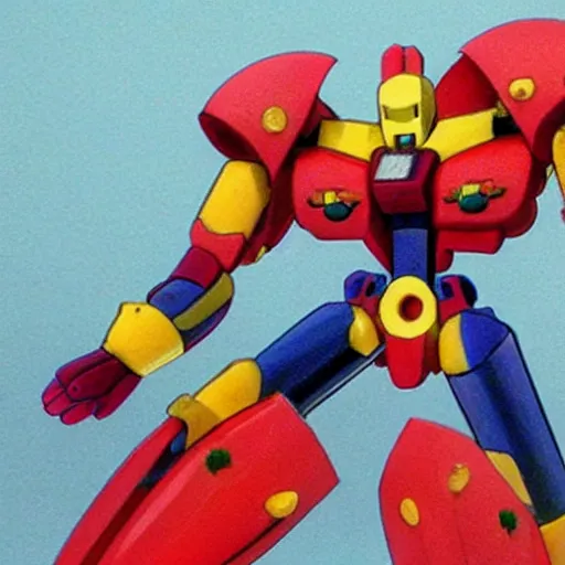 Image similar to intricate design of fruit robot by go nagai, gundam