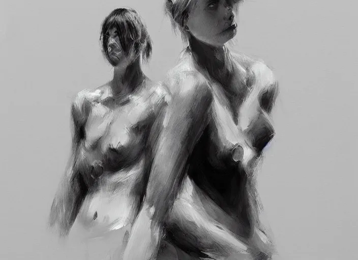 Image similar to The Life, sketch, black and white, concept art oil painting by Jama Jurabaev, extremely detailed, brush hard, artstation